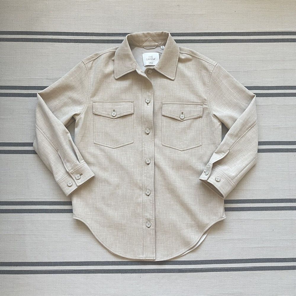 Aritzia Wilfred The Ganna Beige Shacket Oversized Jacket M (Matching Pants Avail